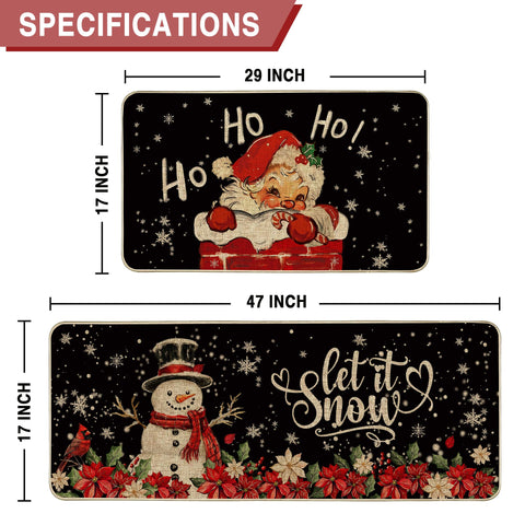 Tapete de cocina Tikeciti con diseño navideño, estilo festivo único para la cocina