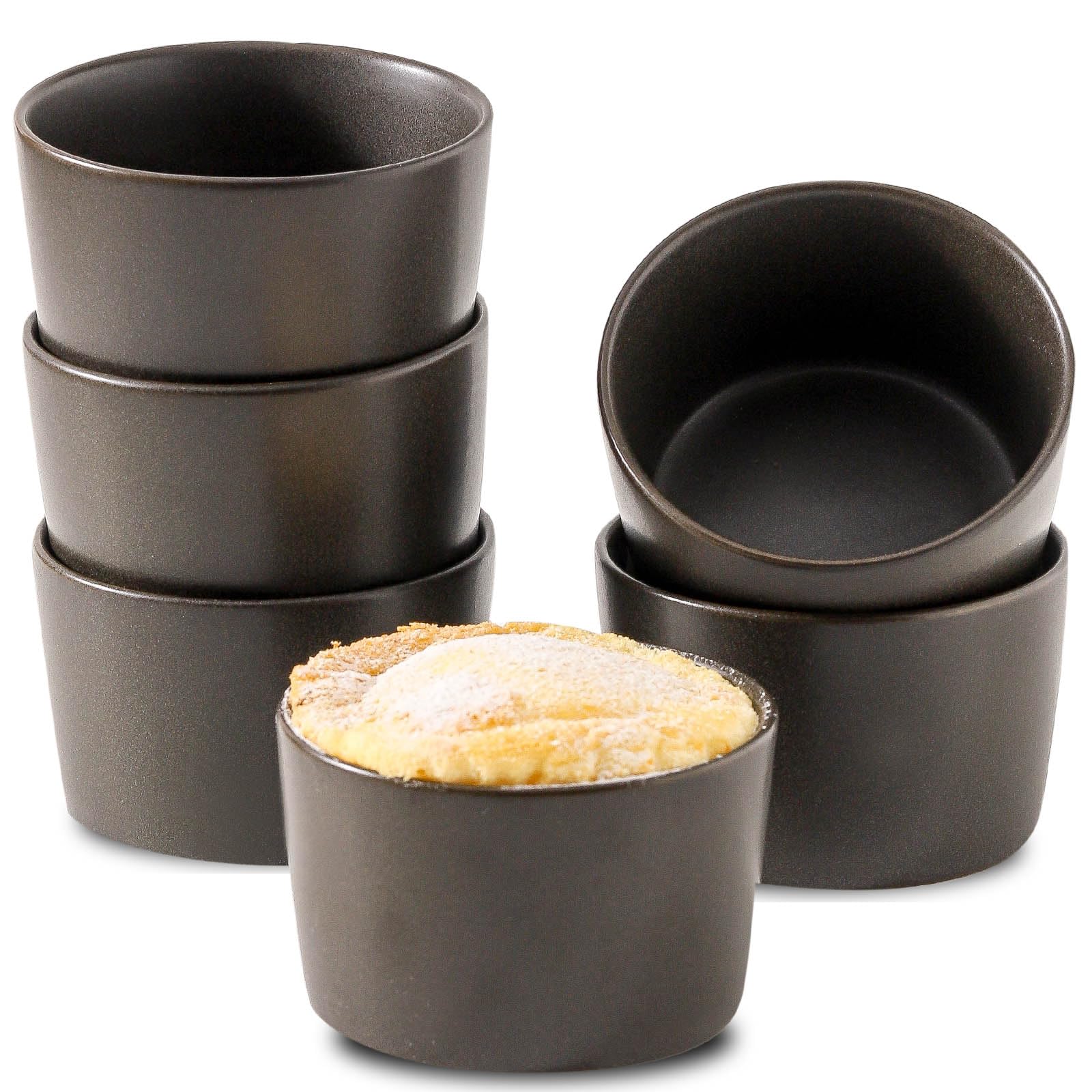 Tikooere ramequines 6 oz, aptos para horno, porciones perfectas para creme brulee