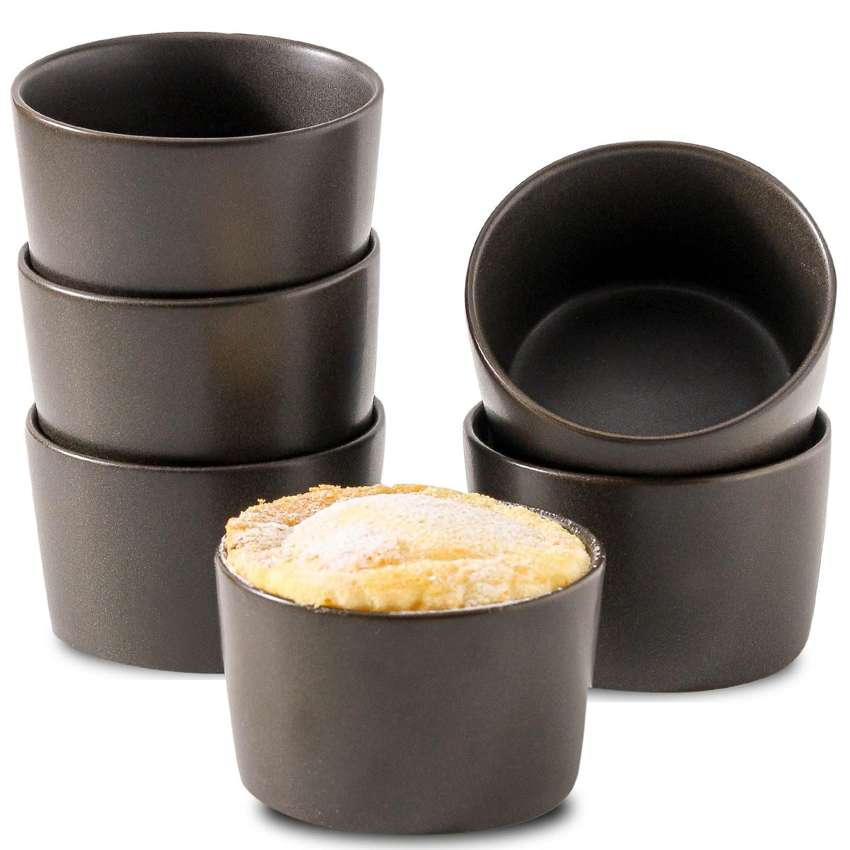 Tikooere ramequines 6 oz, aptos para horno, porciones perfectas para creme brulee