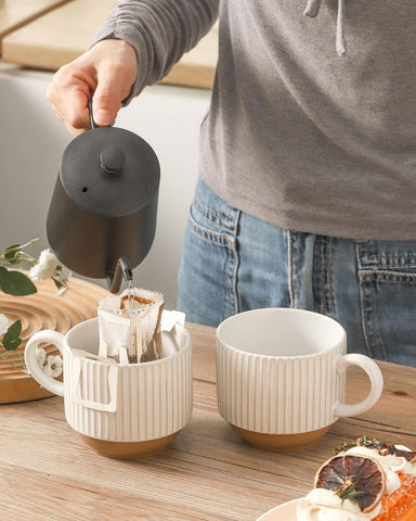 Tikooere taza de cerámica apta para lavavajillas y microondas