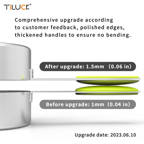 TILUCK cucharas de medición en acero inoxidable con mango antideslizante.