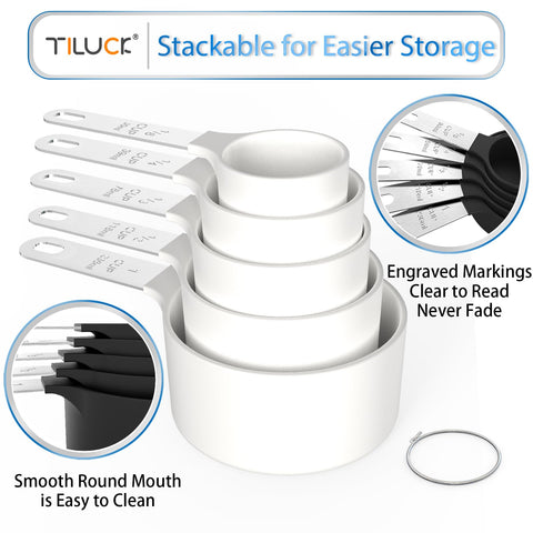 TILUCK diseño compacto para apilar tazas y cucharas en despensa.