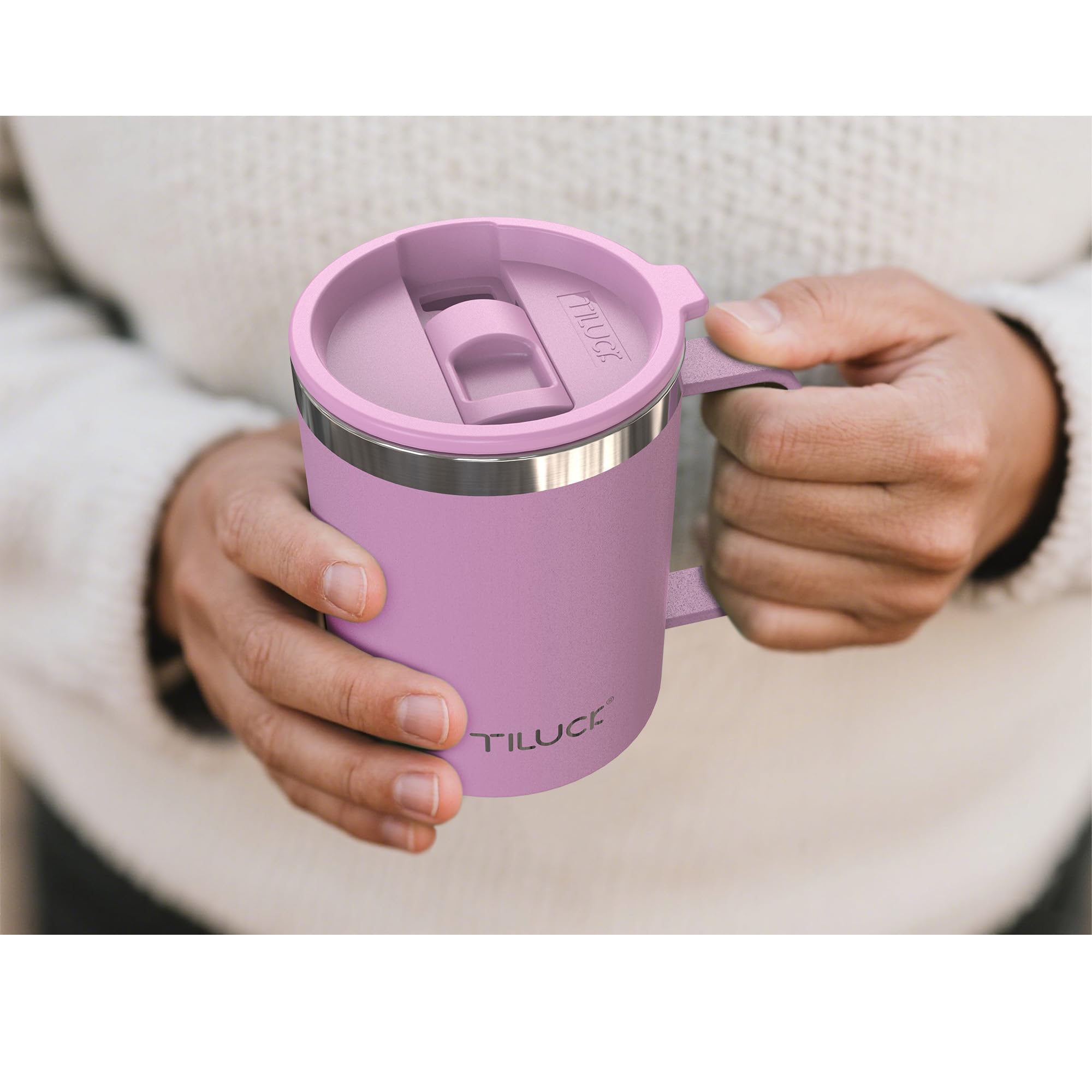 TILUCK taza con interior pulido, fácil de limpiar y evita olores.