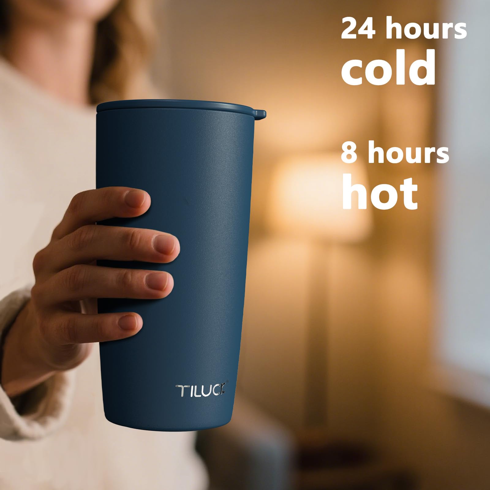 TILUCK Tumbler acero inoxidable apto para alimentos y libre de Bisfenol A.