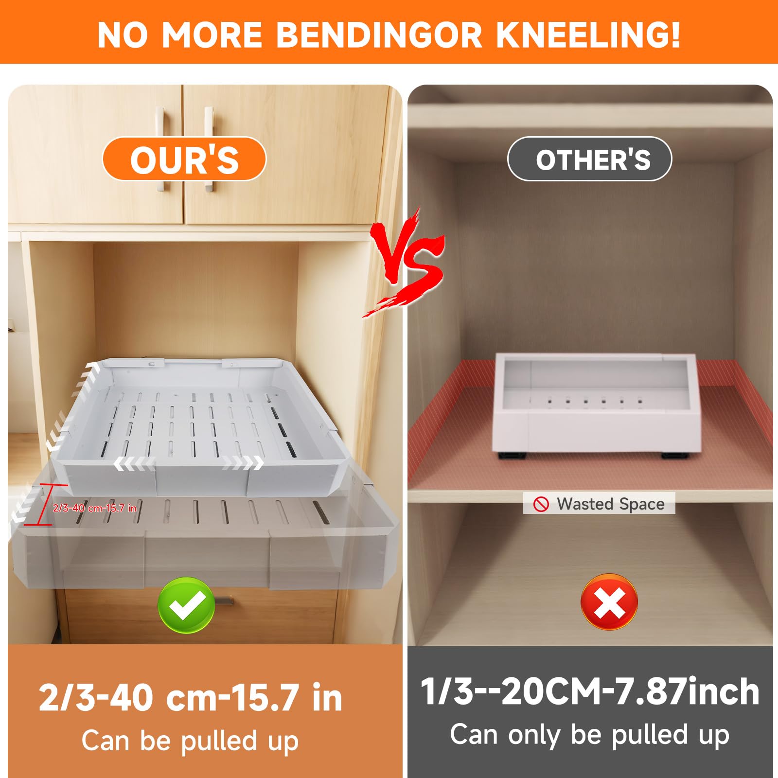 Timboniture capacidad de 1,5 pies cúbicos para organizar utensilios diarios.