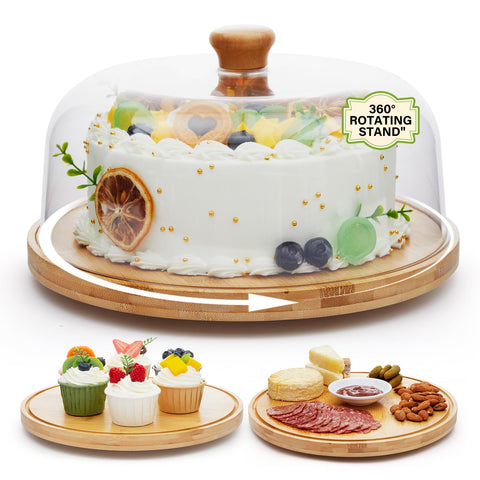 Timboops Home base giratoria 360° para servir porciones de pastel cómodamente.