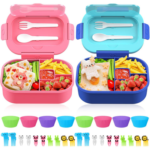 TIME4DEALS Bento Box con 4 celdas para separar comidas fácilmente.