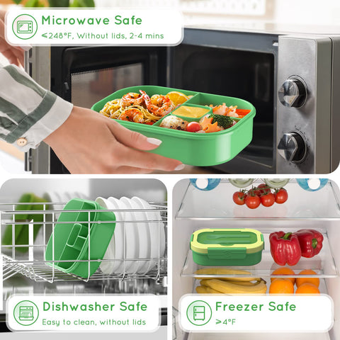 TIME4DEALS lonchera bento colores divertidos para snack escolar