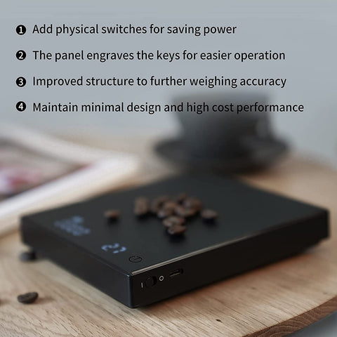 TIMEMORE Balanza Basic 2.0 batería de 1600 mAh para sesiones largas.