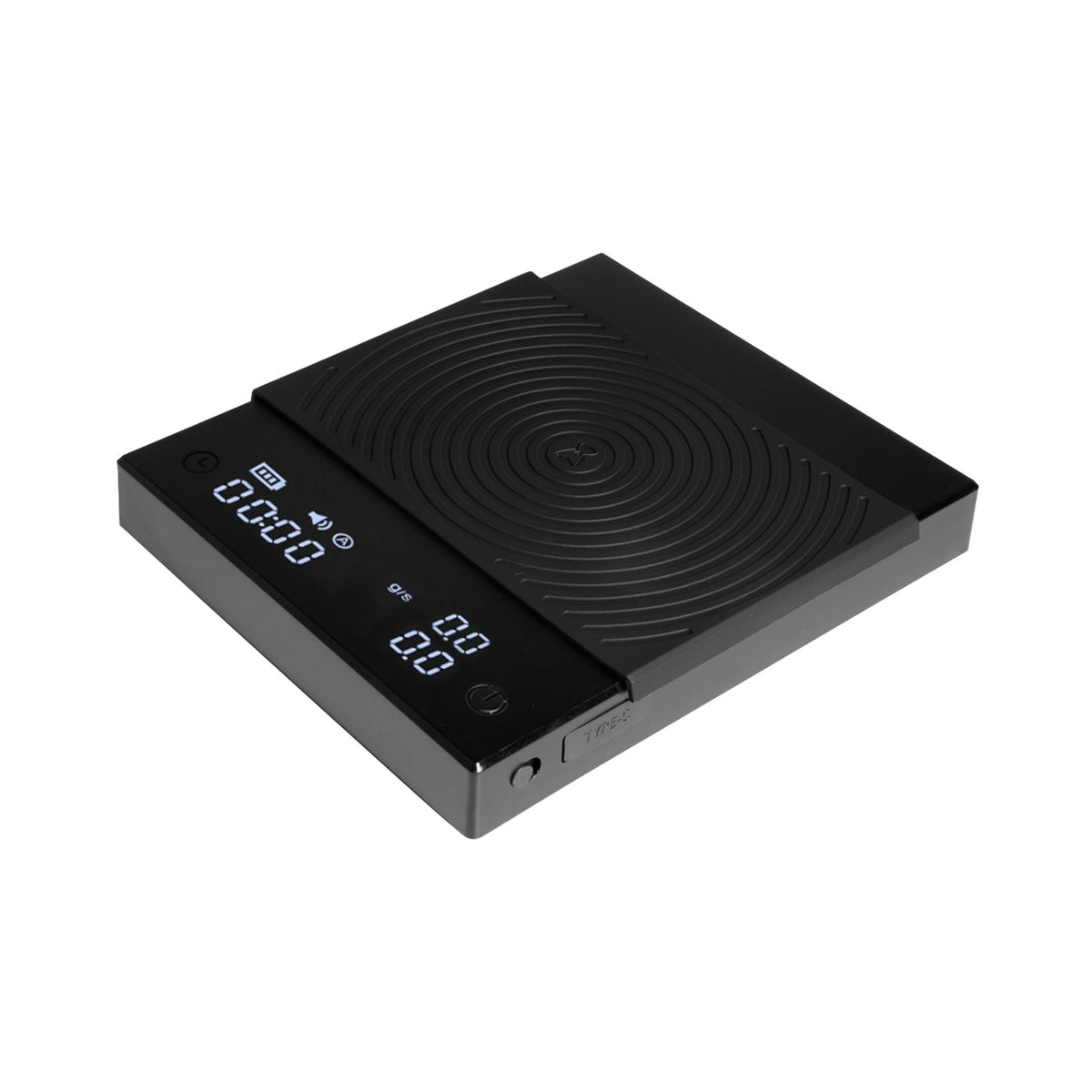 TIMEMORE Báscula 2.0, vista frontal, precisión para espresso en casa.