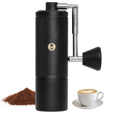 Timemore C5 ESP PRO: vista frontal del molino, destaca su construcción robusta.