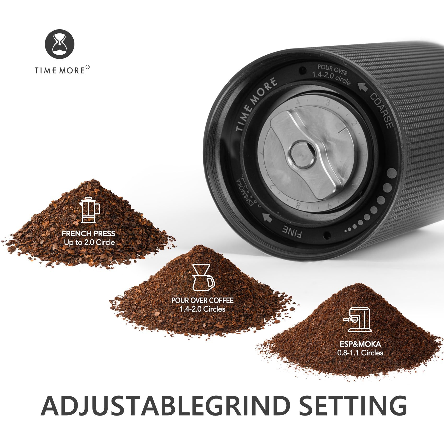 TIMEMORE Chestnut C3 ESP Pro disco de ajuste preciso para control fino.