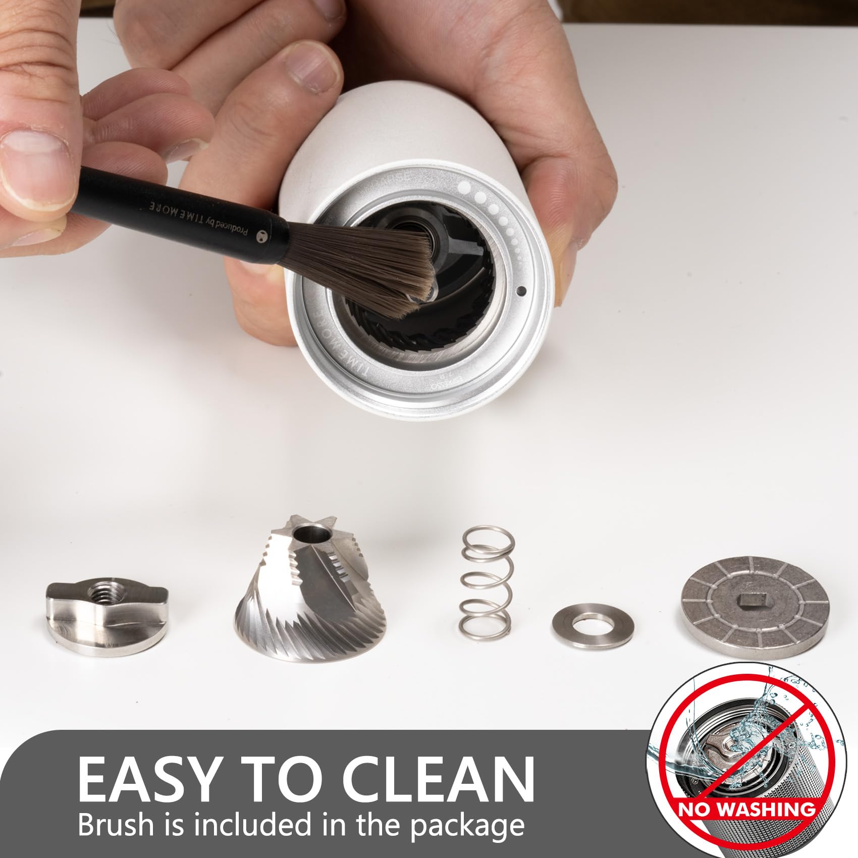 TIMEMORE Chestnut C3S Pro, desmontaje para limpieza rápida y sencilla.