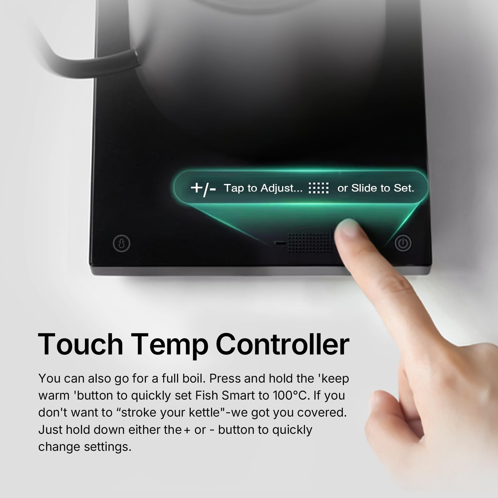 TIMEMORE hervidor cuello de ganso 600 ml – controles de temperatura: precisión de 1 °C.