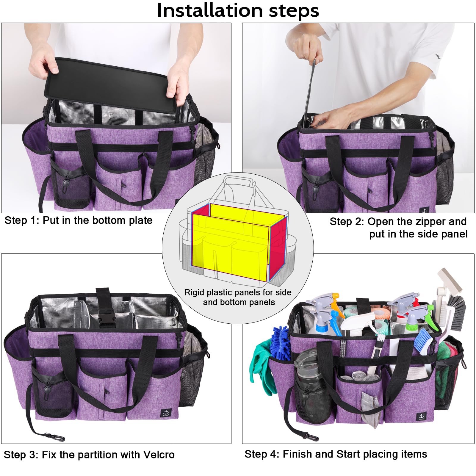 Timoxi bolsa limpieza dimensiones 14,6 x 7,9 x 10 pulgadas: gran capacidad.