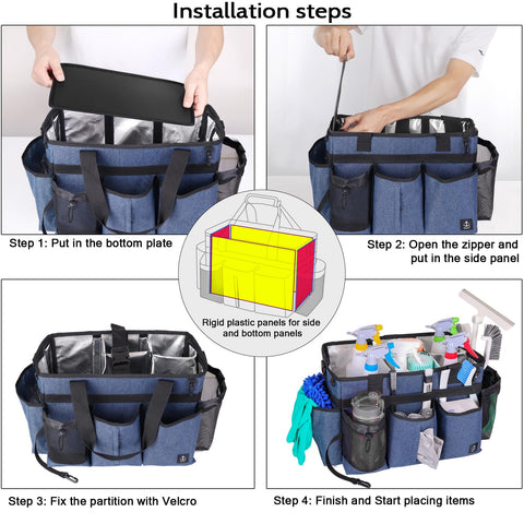 Timoxi bolsa de limpieza para uso en casa o para profesionales, transporte móvil.