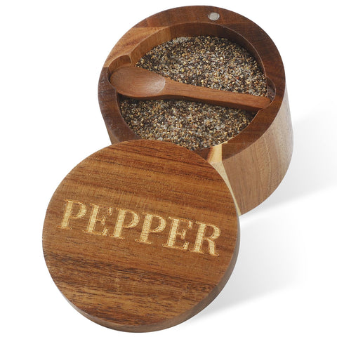 Timtopno salero pimienta con cuchara integrada para uso diario en la cocina