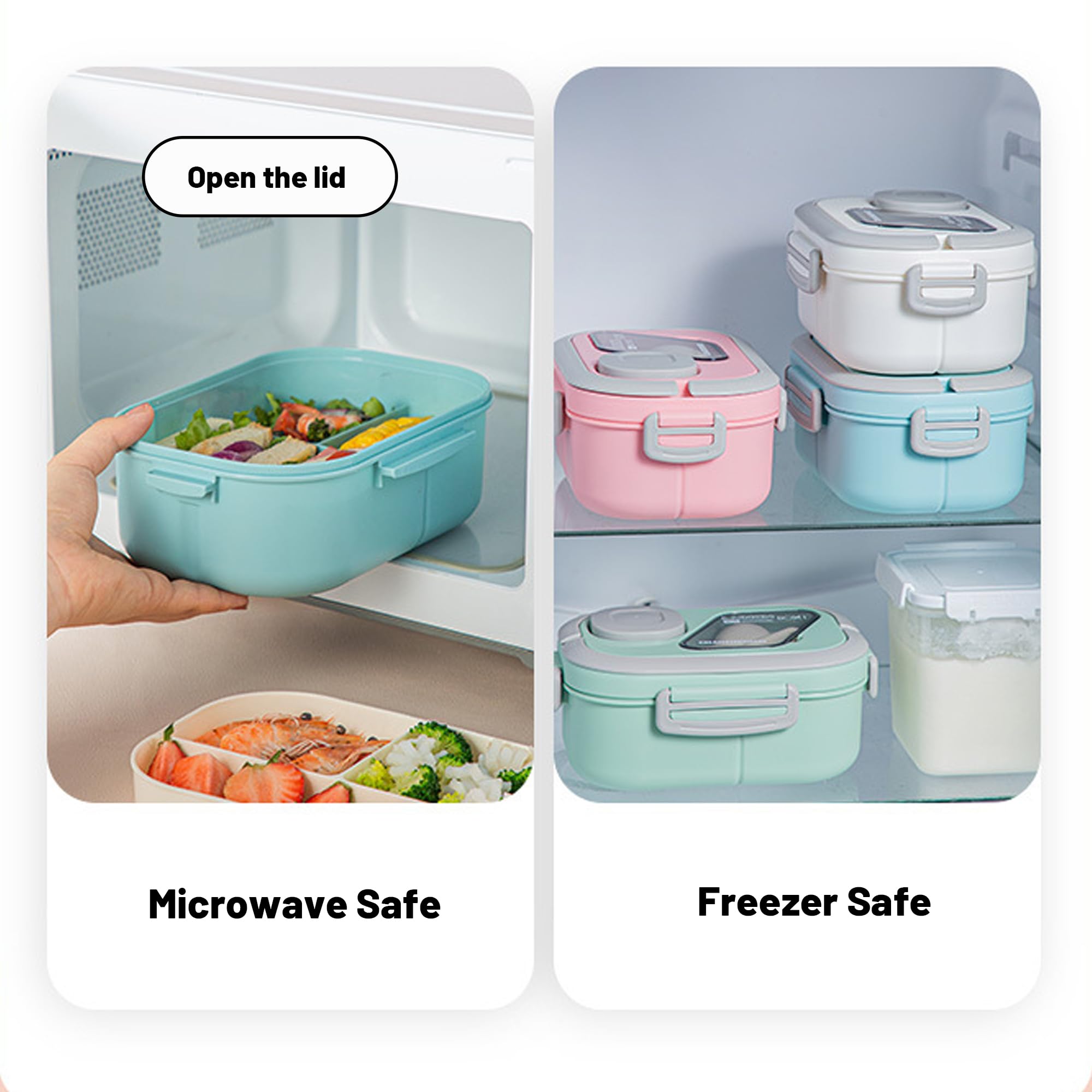 Tinaforld lunch box apto para lavavajillas, limpieza fácil y rápida.
