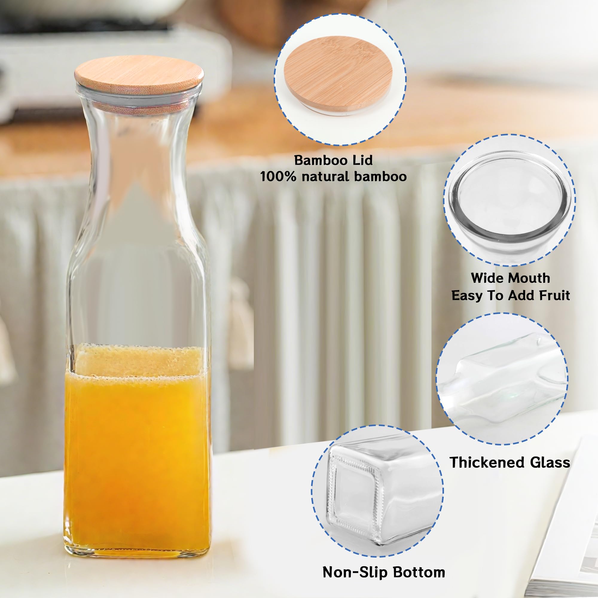 Tapa de bambú Tinaforld con sello para mantener bebidas frescas.