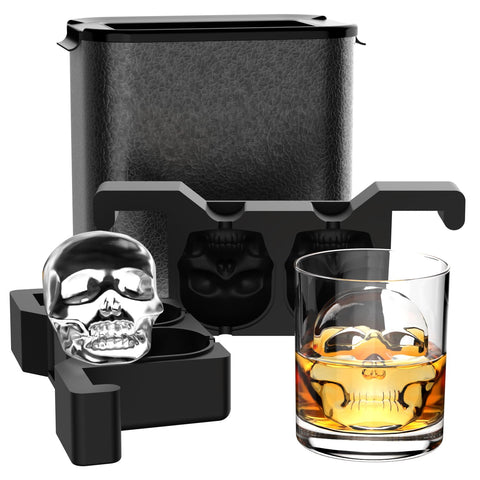 TINANA bola de hielo cráneo grande, ideal para enfriar whisky sin diluir.