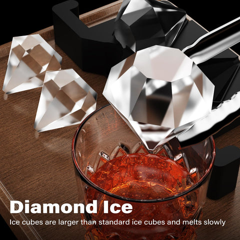 Tinana bola hielo diamante claro 2,5 pulgadas para bebidas bien enfriadas.