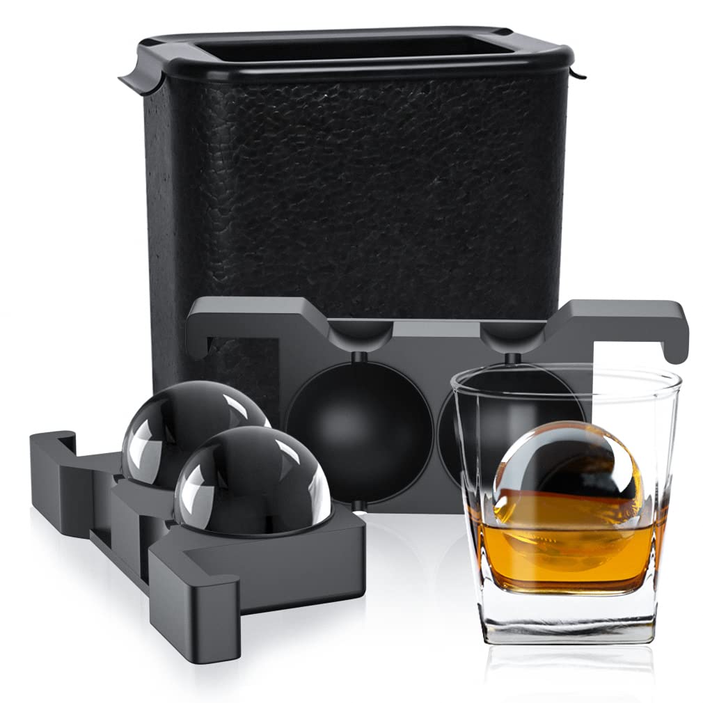 TINANA bolas de hielo esféricas 2.5” para whisky con enfriamiento más lento