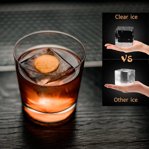 Cubos grandes Tinana para whisky que conservan el sabor.
