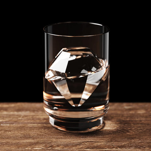 Tinana hielo diamante claro para whisky, mantiene frío y sabor sin dilución.