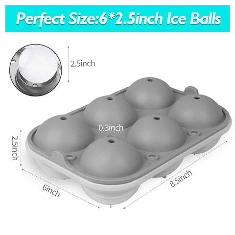 Bola de hielo TINANA, molde de silicona con tapa para conservar el frío
