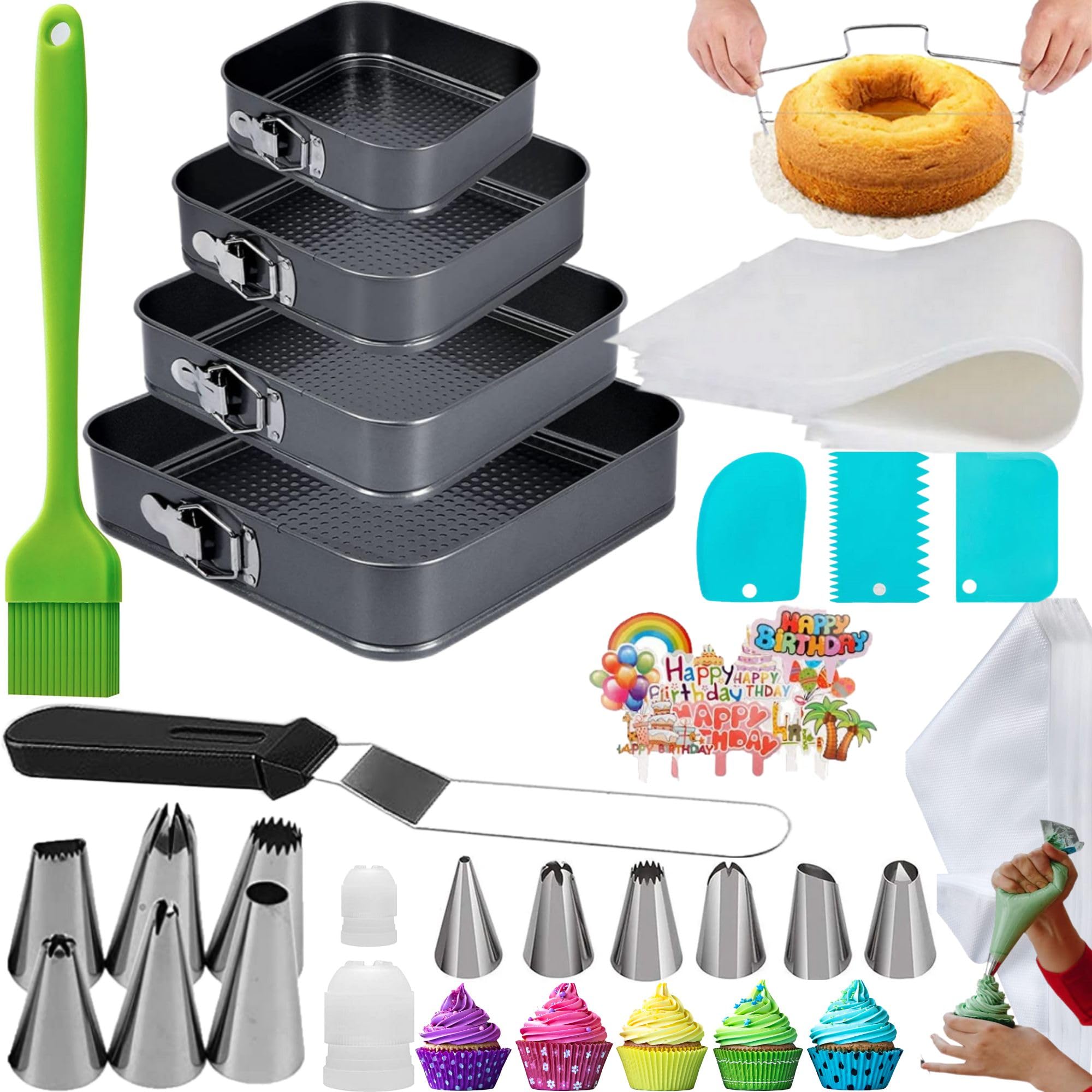 Tingjia molde desmontable de 8.5 pulgadas antiadherente para desmoldar tortas con facilidad