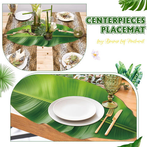 Decoración de mesa hawaiana, apariencia realista para eventos temáticos.