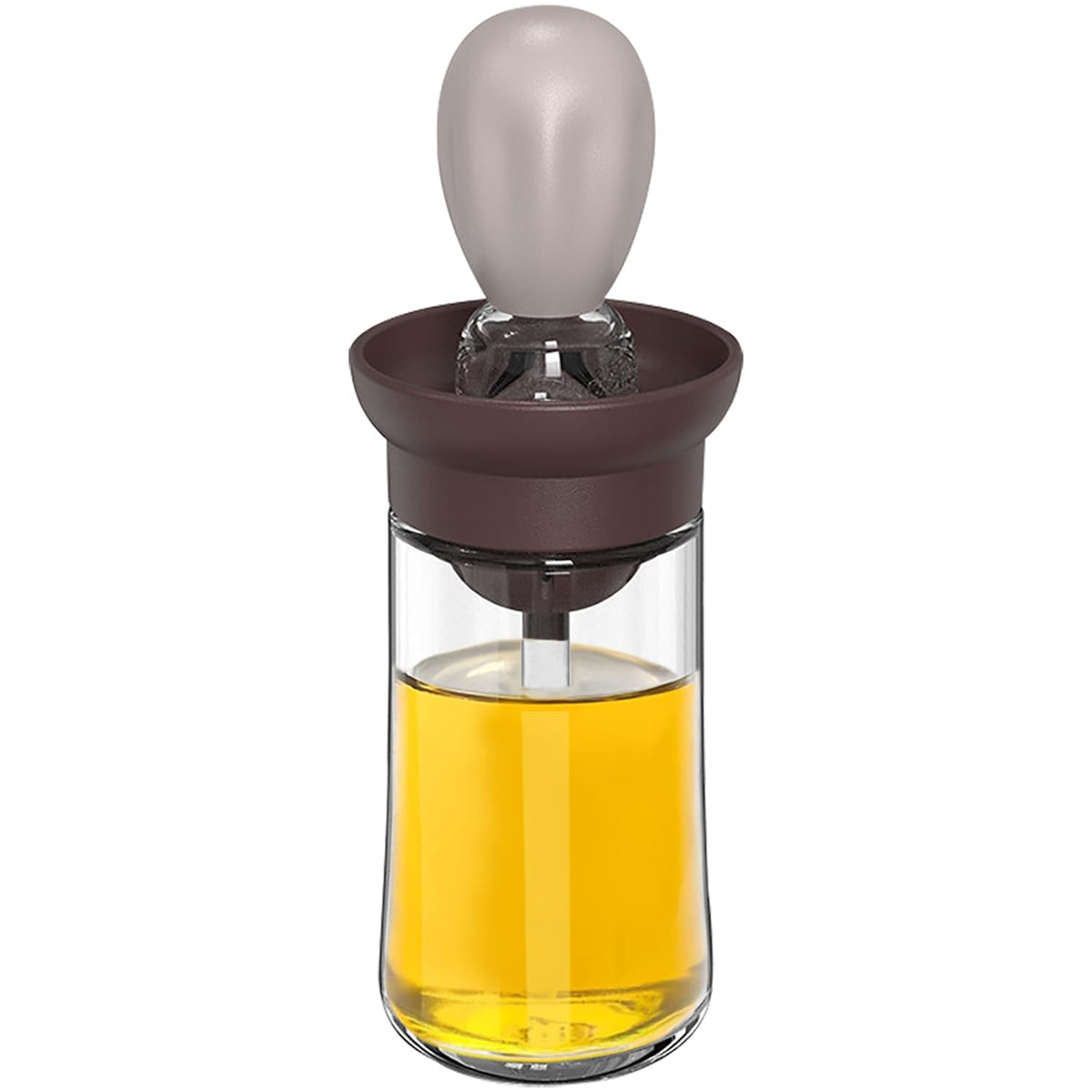 TINMIX dispensador de aceite con pincel de silicona en vidrio 180 ml para rociar fácilmente.