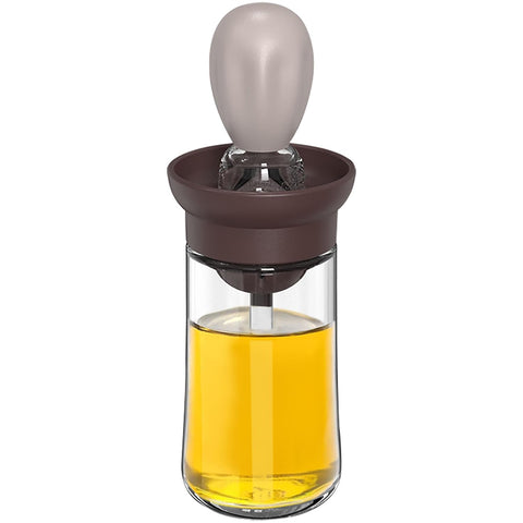 TINMIX dispensador de aceite con pincel de silicona en vidrio 180 ml para rociar fácilmente.