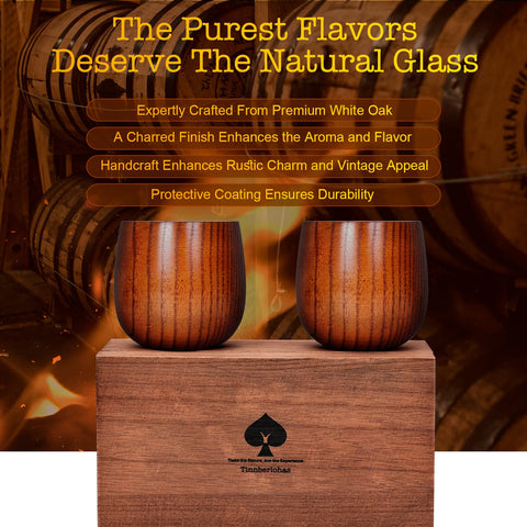 Conjunto regalo de madera Tinnberlohas, estilo rústico para regalo de whisky