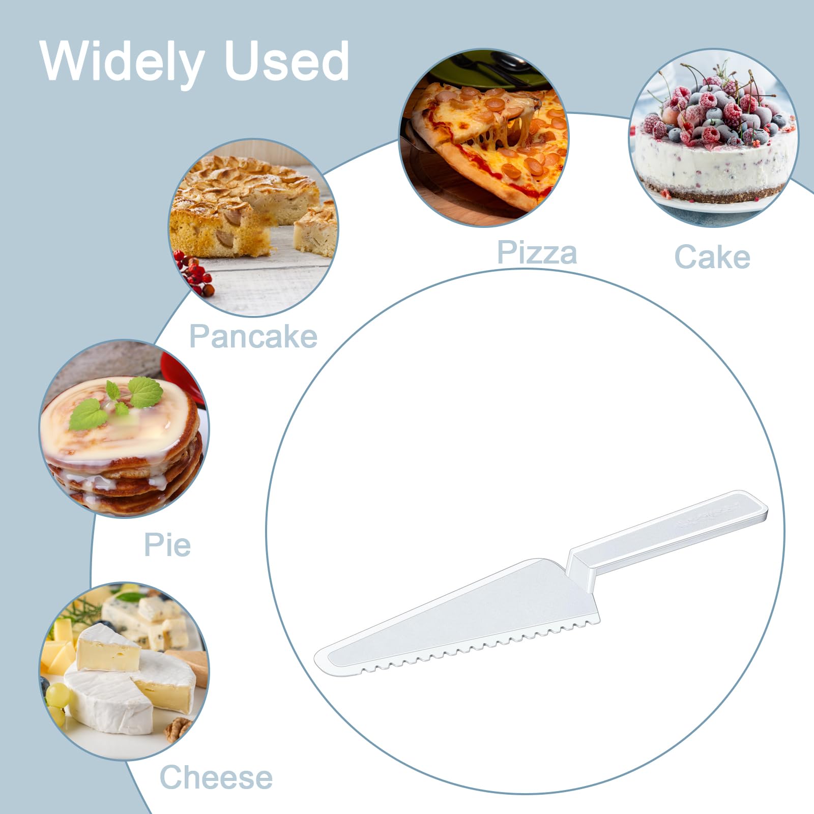Juego de utensilios desechables de TINSKY para cortar y servir pasteles y pizzas.