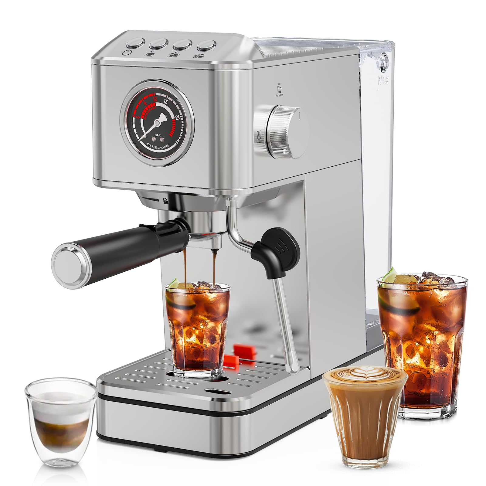 TINTALK EM623, máquina espresso 20 bares para extracciones intensas en casa