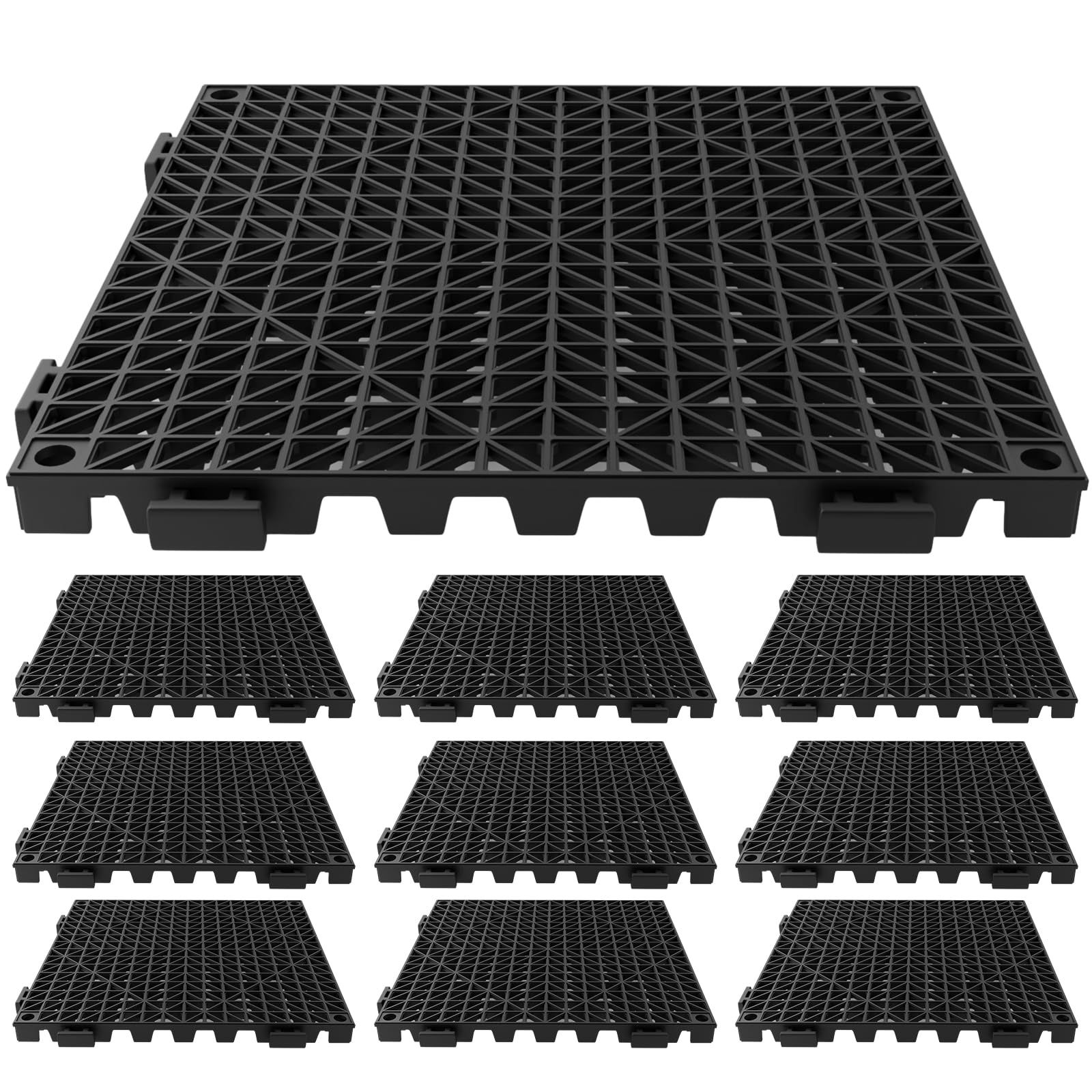 Alfombrilla de barra interbloqueable Tioncy 12x12, protege superficies y facilita el secado de copas.