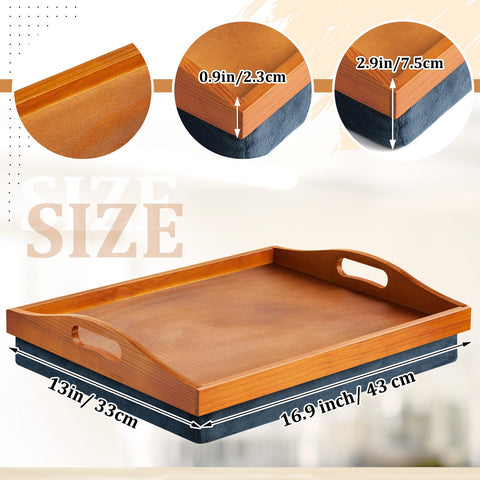 Tioncy bandeja de regazo con almohada desmontable, detalle de costuras y espuma suave