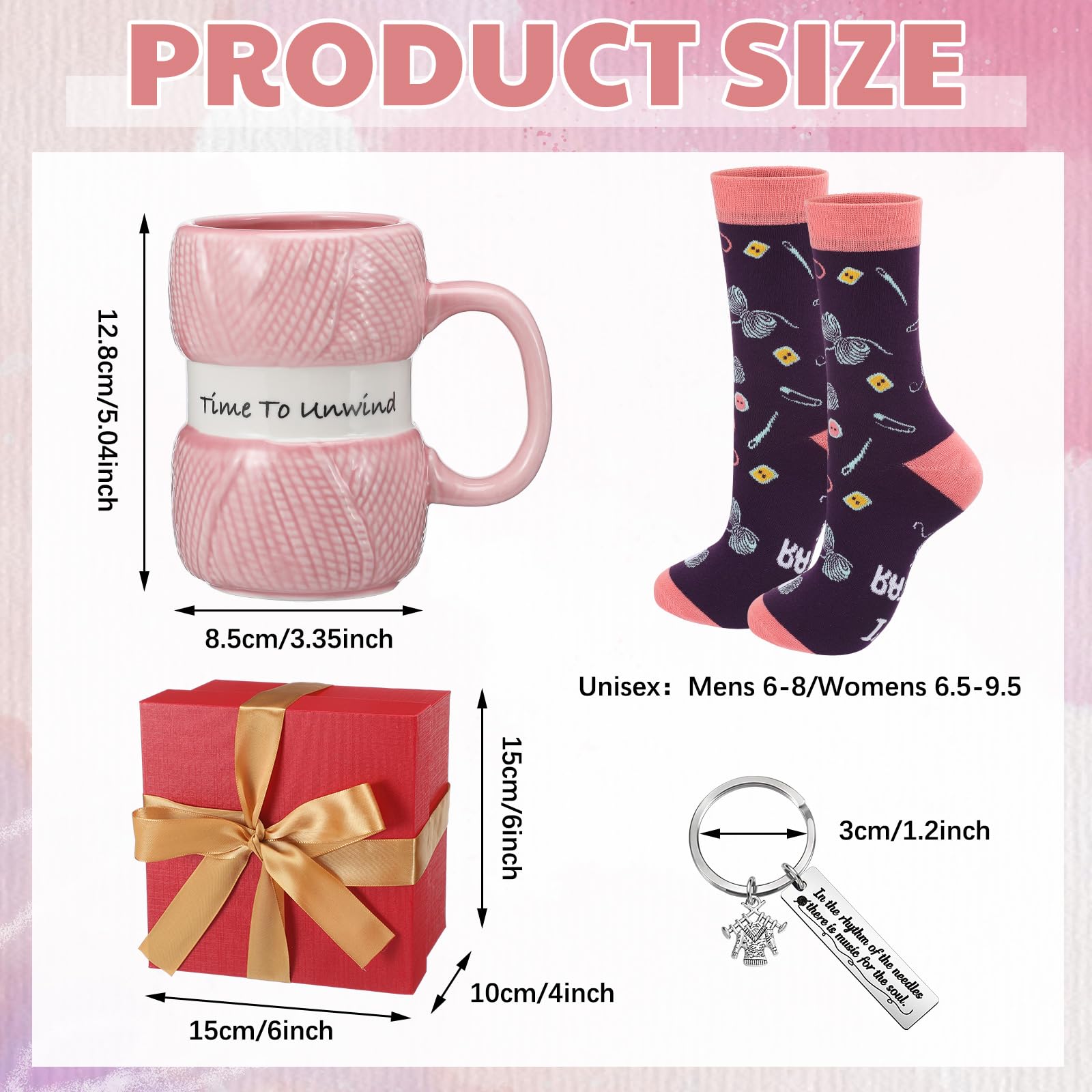 Calcetines de punto rosa Tioncy, confortables para largas sesiones de tejer