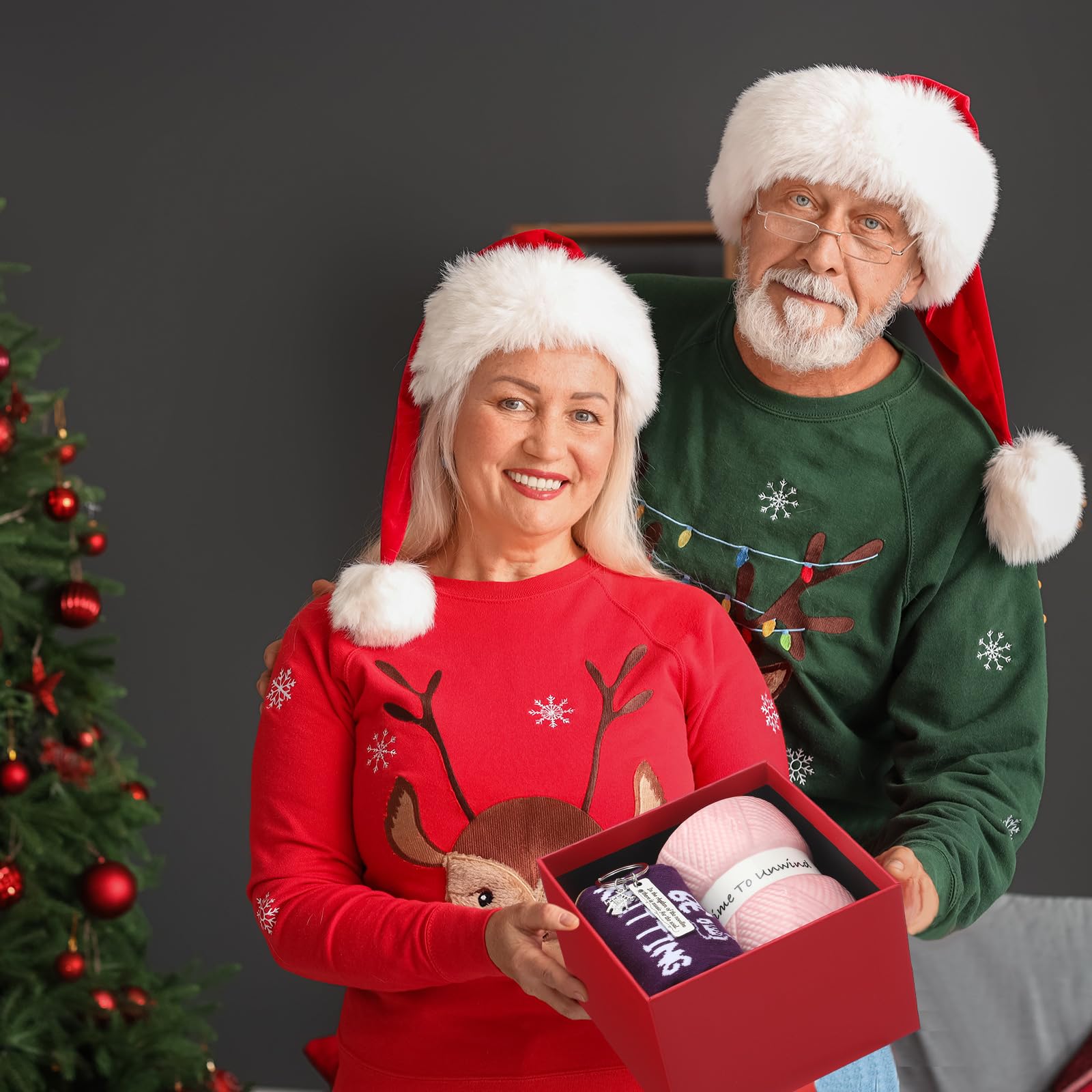 Conjunto regalo de Navidad rosa de 4 piezas Tioncy