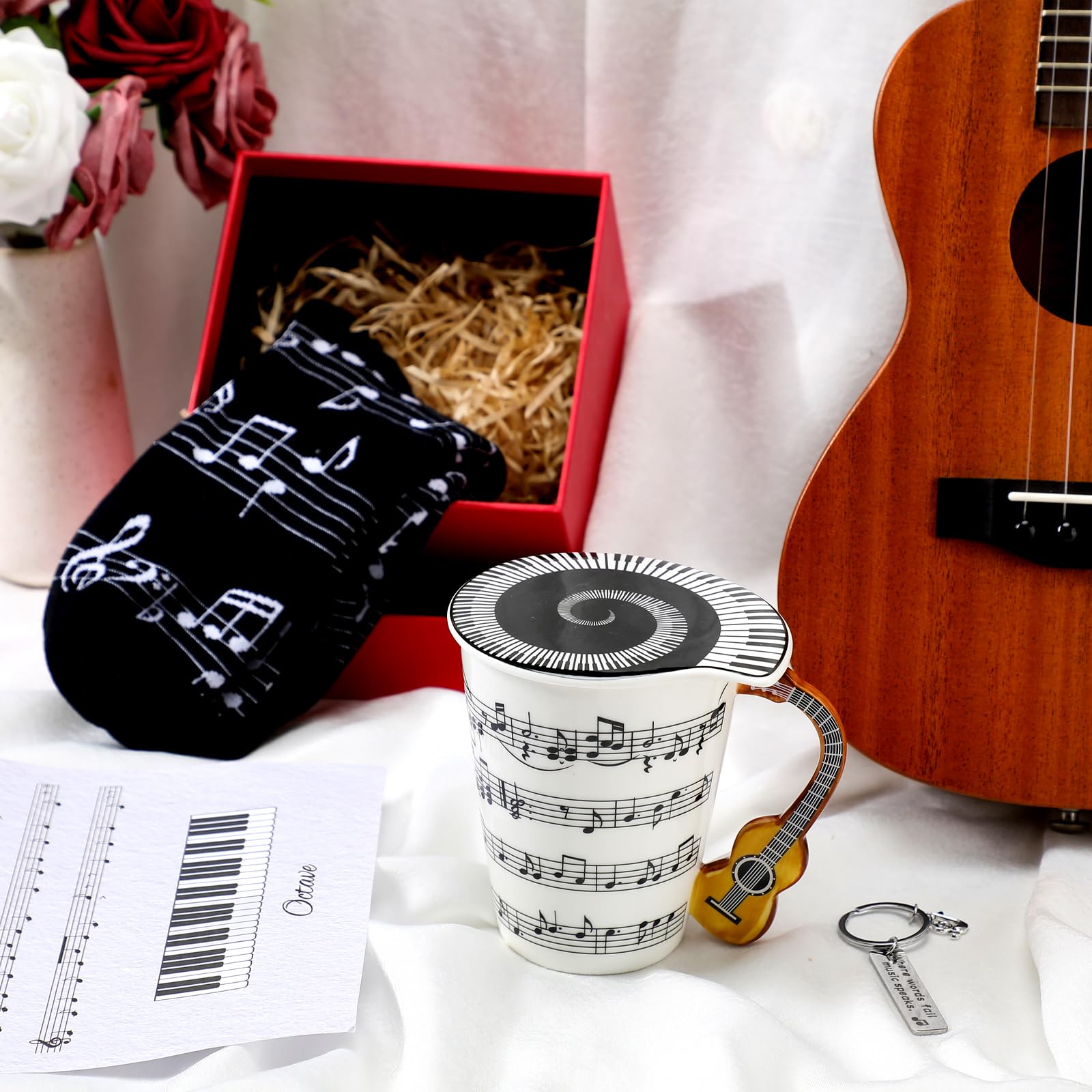 Tioncy diseños de notas musicales, accesorios creativos para amantes de la música