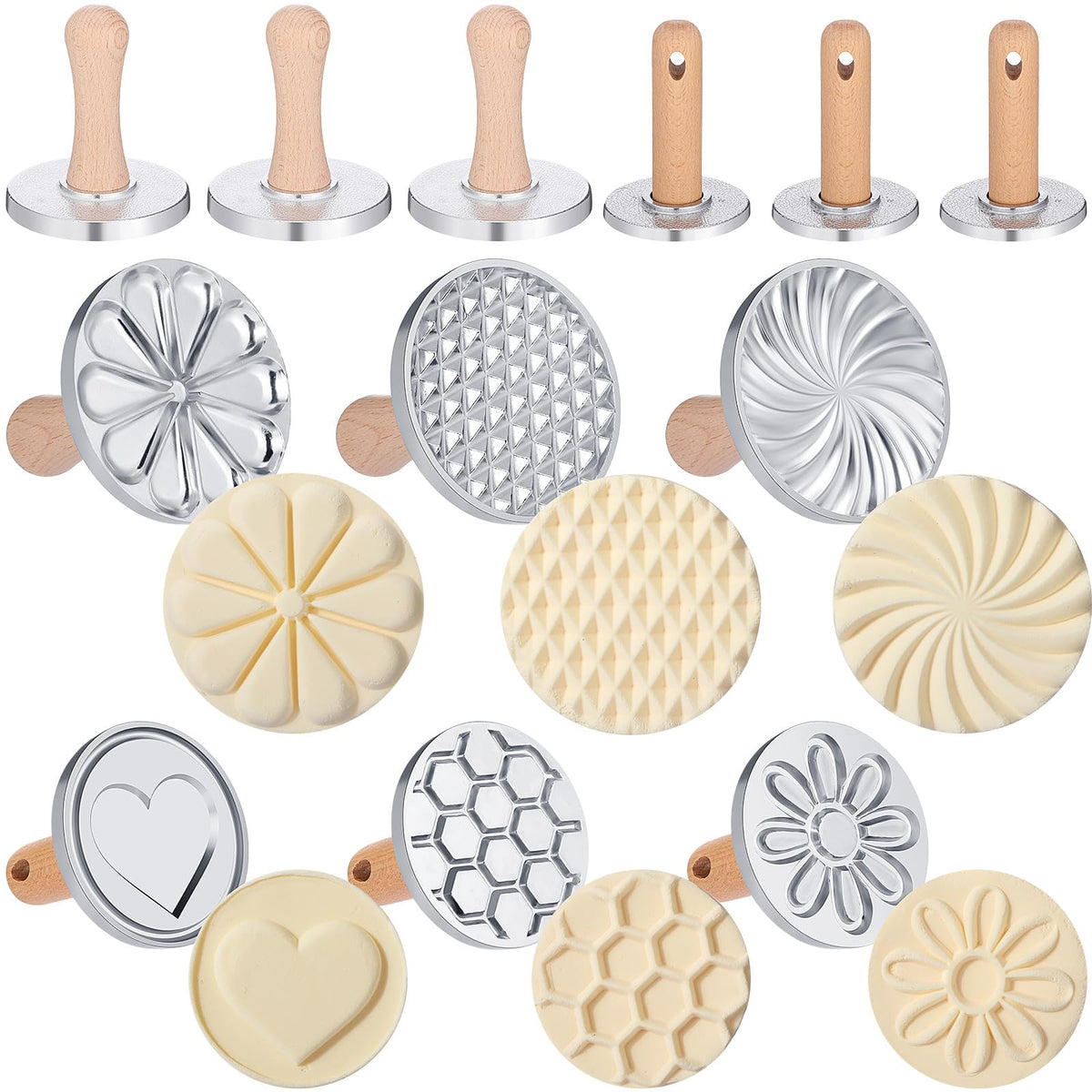 Tioncy estampa galletas 6 estilos para crear galletas decorativas y atractivas.
