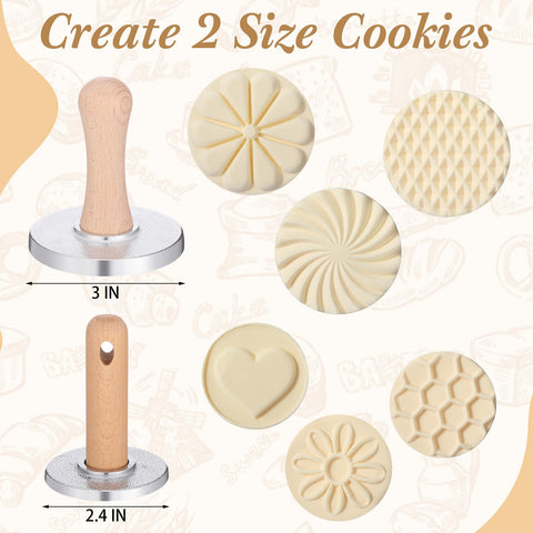 Tioncy estampa galletas 3 pulgadas para tamaño perfecto en galletas.