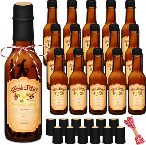 Frascos Tioncy de vainilla 5 oz con tapa para almacenamiento seguro