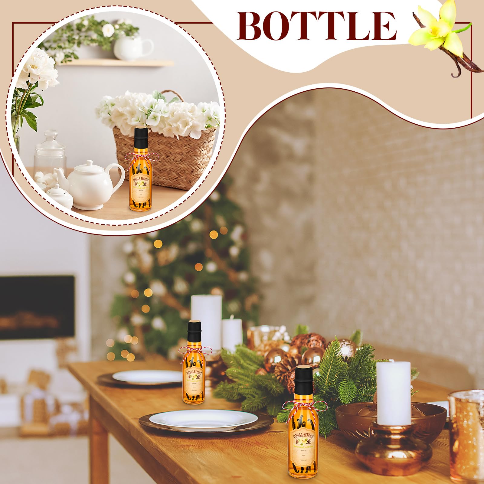 Tioncy frascos de vidrio versátiles para líquidos y aromatizantes en casa