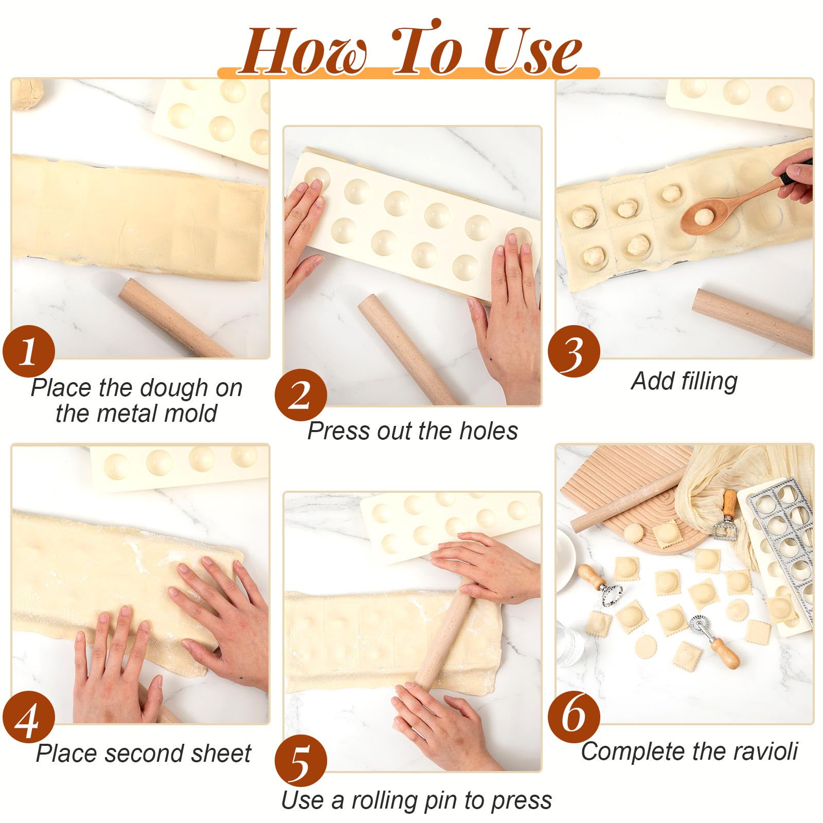 Cortadores molde ravioli Tioncy para crear ravioles uniformes.