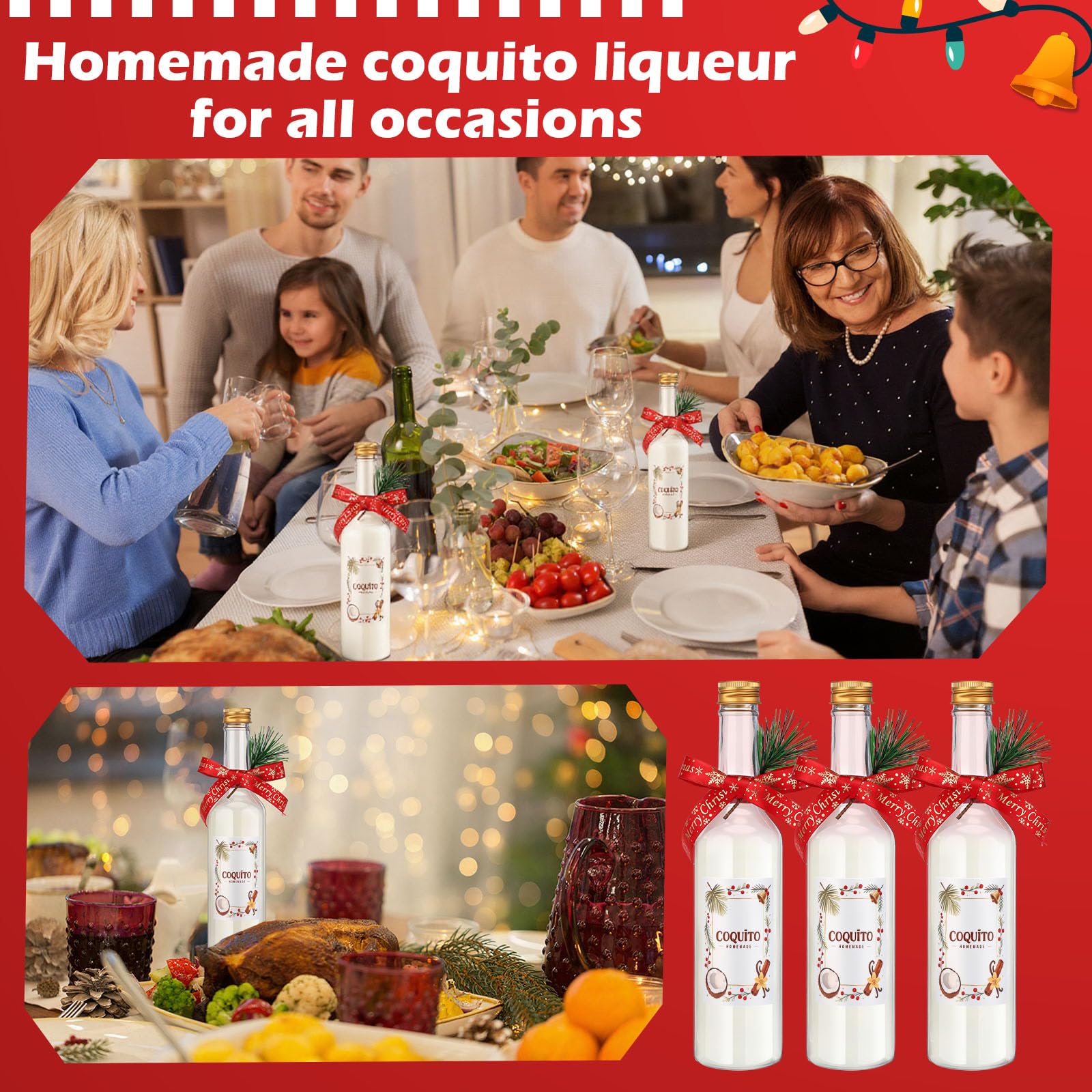 Kit navideño Tioncy para regalos y fiestas con coquito.