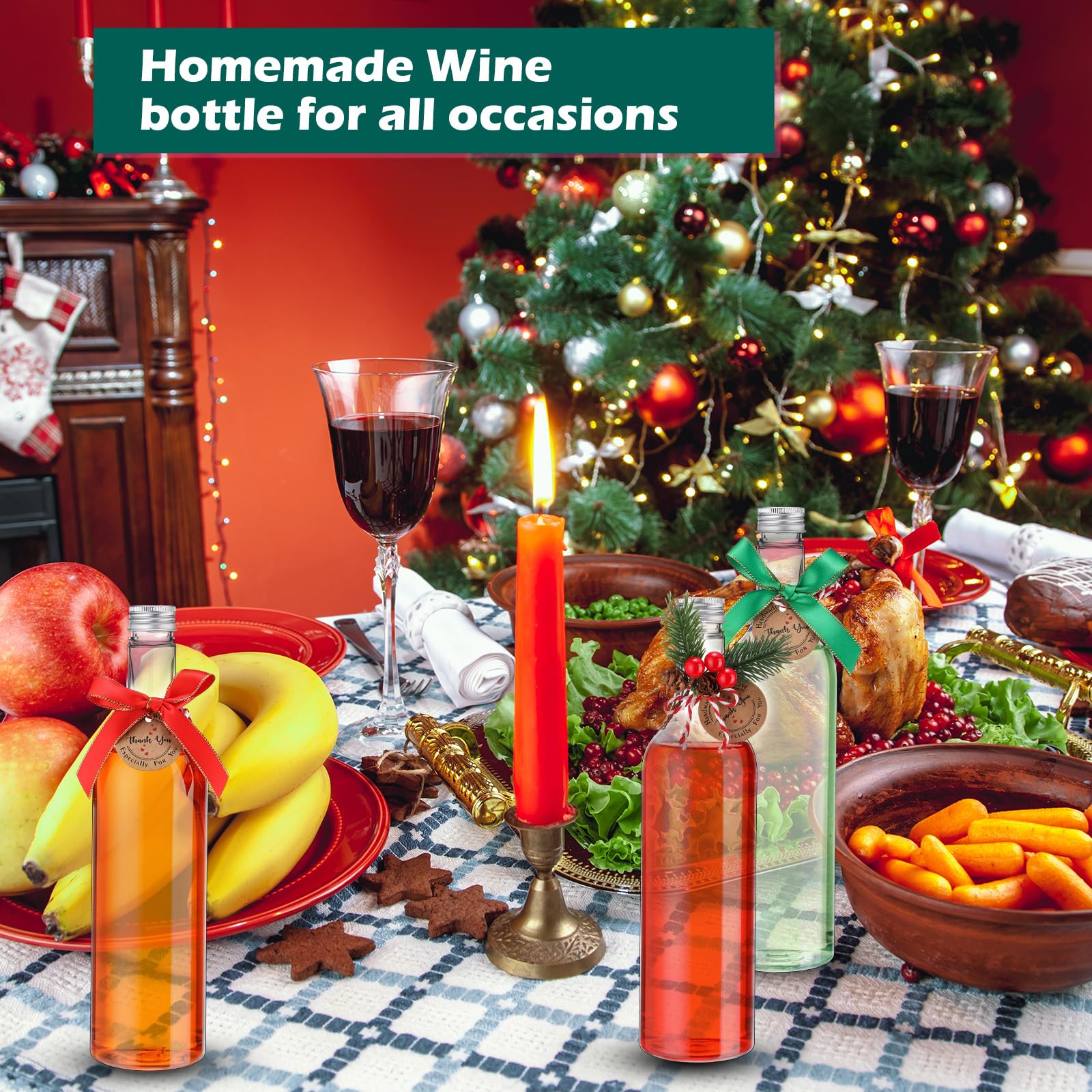 Kit de regalo navideño Tioncy para botellas personalizadas.
