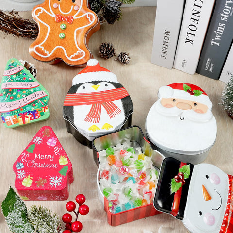 Tioncy lata Navidad árbol 1, ayuda a organizar dulces y regalos.