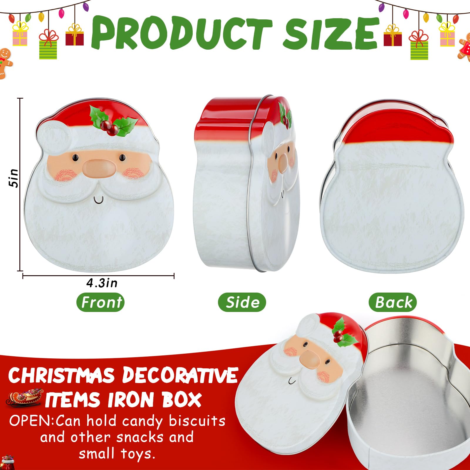 Tioncy lata Navidad muñeco de nieve, ideal para galletas y regalos.